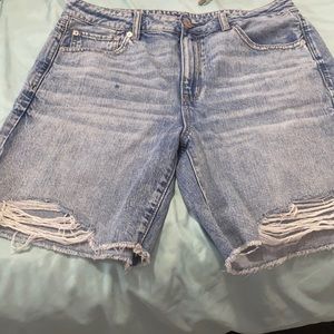 American eagle distressed shorts light blue